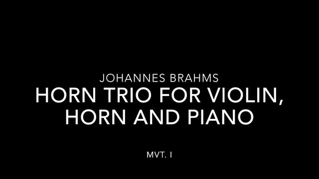 Horn Trio by Johannes Brahms : Mvt I смотреть онлайн