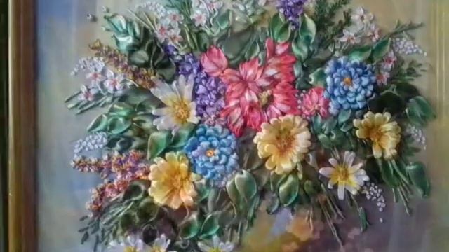 Картины, вышитые лентами. Автор Ольга Курынова. смотреть онлайн