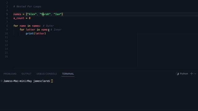 Simple Python | Nested For Loops смотреть онлайн