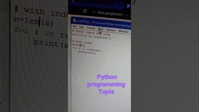 Python programming tuple using for loop example udahran with index смотреть онлайн