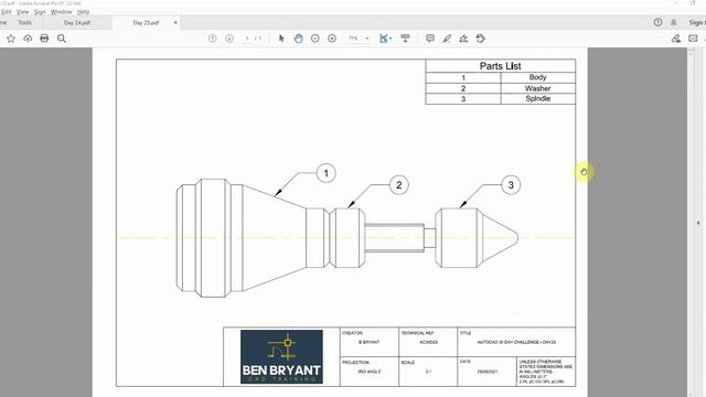 AutoCAD 30 Day Challenge - Day 25 смотреть онлайн