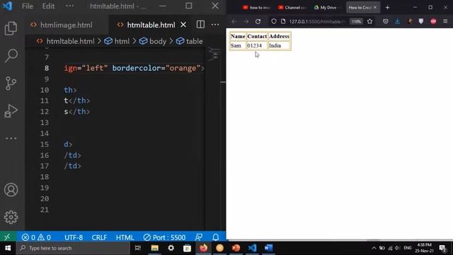 HTML Table Background Color | HTML Table Formatting in Hindi | Table Border Color | Table Font Colo смотреть онлайн