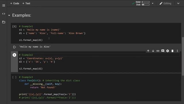 Python format_map() string method смотреть онлайн