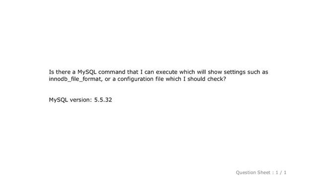 MySQL : How do I check my InnoDB settings? смотреть онлайн