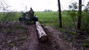 Самодельный трактор.заготовка дров