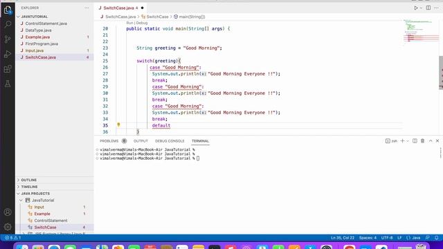 Java switch case control statement смотреть онлайн