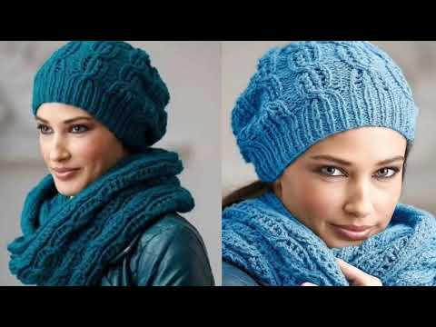 Вяжем шапку и снуд спицами одним узором смотреть онлайн