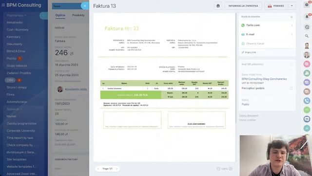 Jak zarządzać fakturami w Bitrix24. Demonstracja na żywo i odpowiedzi na pytania od BPM Consulting смотреть онлайн