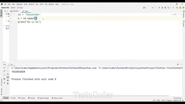 Lecture No. 23 (Part :- 2) | str class | str object method | Slicing Operator | format | TasinCode смотреть онлайн
