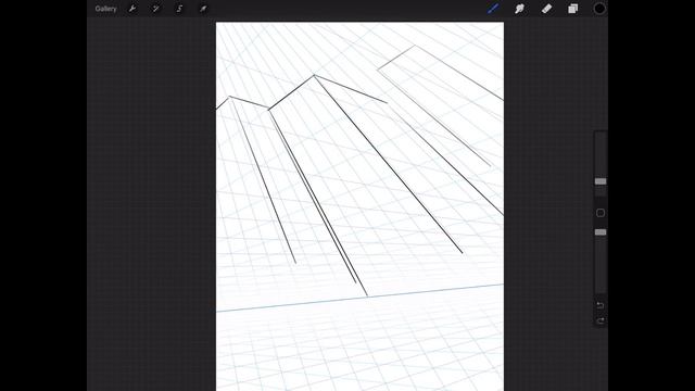 Perspective Drawing on the iPad pro in Procreate смотреть онлайн