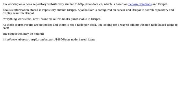 Drupal: handling non-node based items with ubercart смотреть онлайн