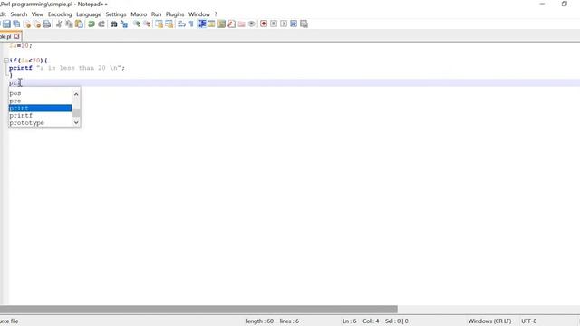 Perl- if statement Example смотреть онлайн