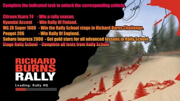 Richard Burns Rally -  Unlocking Cars