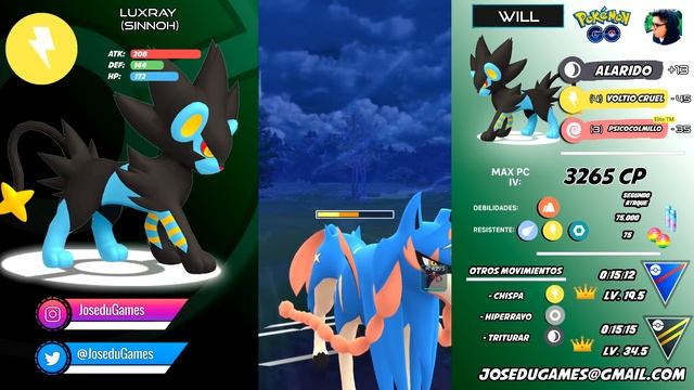 NO LO VAS A CREER ¡LUXRAY SHINY NIVEL 50 CON PSICOCOLMILLO EN MASTER LEAGUE! - POKÉMON GO PVP смотреть онлайн
