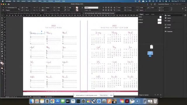 UPDATED 2022 Annual Planner 7 pack layout Indesign Templates Tutorial on how to edit смотреть онлайн