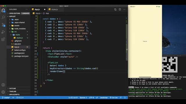 Trabalhando com Flatlist - React Native смотреть онлайн