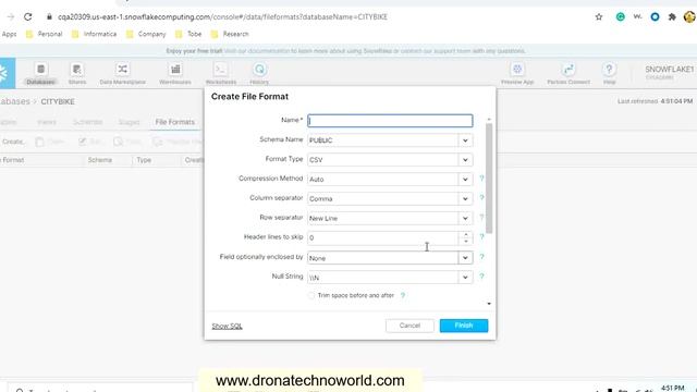 007 Snowflake Tutorial - How to create File Format for Data Load смотреть онлайн