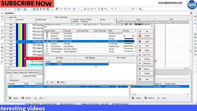 How To Show Only Predecessors In Gantt Chart In Primavera P6 || dptutorials смотреть онлайн