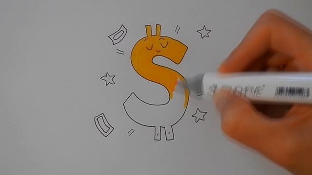 Как ПРОСТО нарисовать МИЛЫЙ ЗНАК ДОЛЛАРА, Рисуем Просто/919/How to draw a CUTE DOLLAR SIGN смотреть онлайн