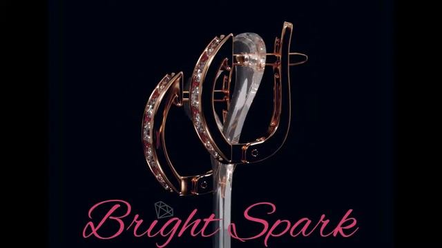 Серьги на английском замке с дорожкой муассанитов Agnetta от Bright Spark смотреть онлайн