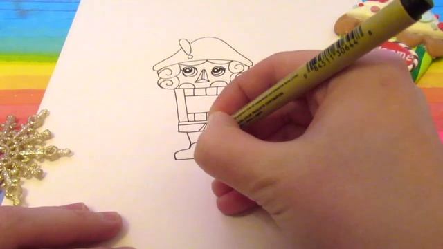 ЩЕЛКУНЧИК / Новогодний рисунок для детей! Как нарисовать Щелкунчика смотреть онлайн
