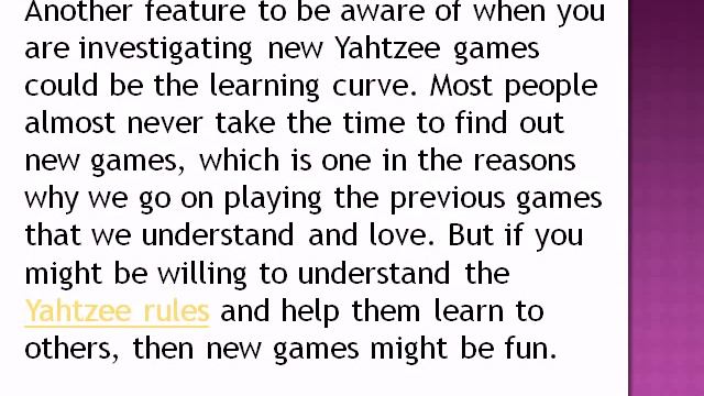 Rules about the Yahtzee game смотреть онлайн