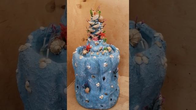 Напольный фонтан-водопад "Морской" смотреть онлайн