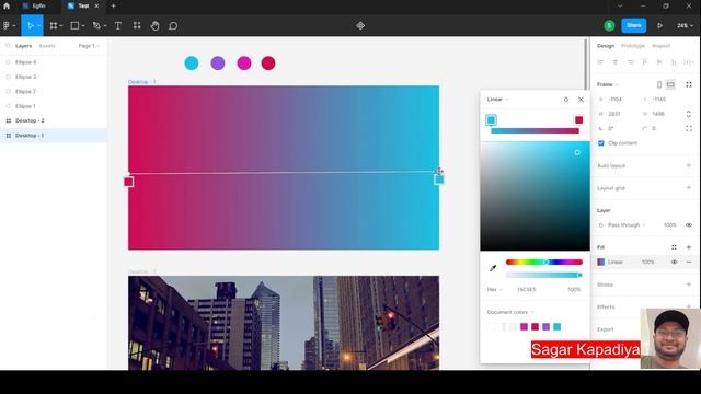 How to make Gradient Background in Figma? | Hindi | Sagar Kapadiya - Figma Expert смотреть онлайн