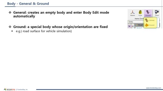 RecurDyn Beginner Kit (1/4) (Terminologies, Pre-Processor, Body)