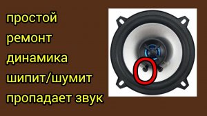 Простой ремонт динамика. Шипит. Пропадает звук