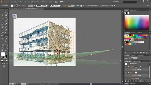 Урок 105. Рисование в перспективе в Adobe Illustrator. Полный курс обучение с нуля смотреть онлайн
