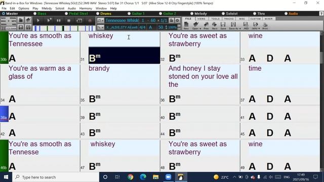Tennessee Whisky by Chris Stapleton Band-in-a-Box Play Along смотреть онлайн