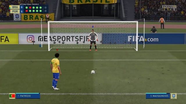 Brazil vs Portugal Penalty Shootout FIFA 21 World Cup Mode 2022 смотреть онлайн
