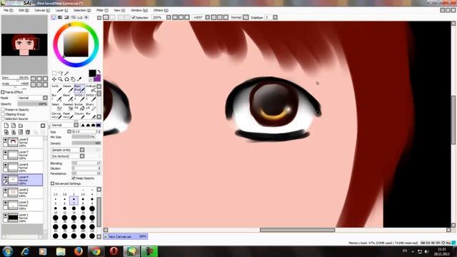 Учимся рисовать Minecraft голову в Easy Paint Tool SAI смотреть онлайн