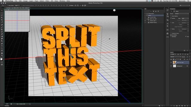 Photoshop CS6 - 3D Quick Tip - Split Text смотреть онлайн