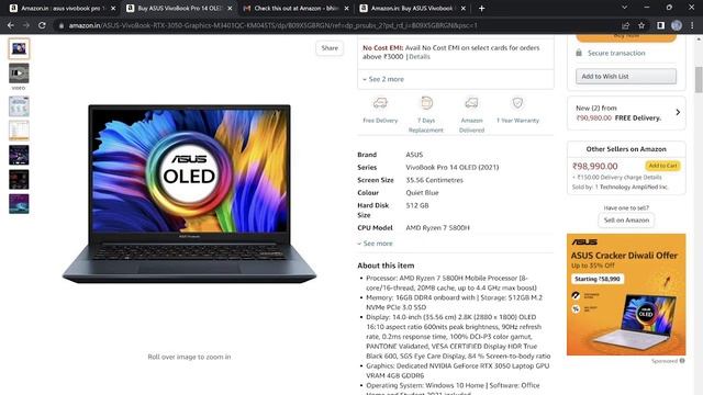 Asus Vivobook pro 14 oled display | Ryzen 7 5800H | 16GB | 512 GB SSD | Unboxing смотреть онлайн