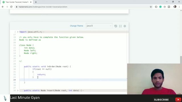 InOrder Traversal Binary Tree - Hacker Rank Explained in Java смотреть онлайн