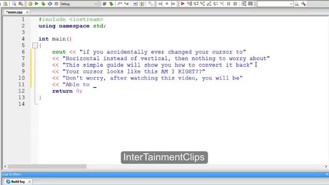 How do I change my cursor back to vertical in CodeBlocks - By Mistake or Accidentally Changed curso смотреть онлайн