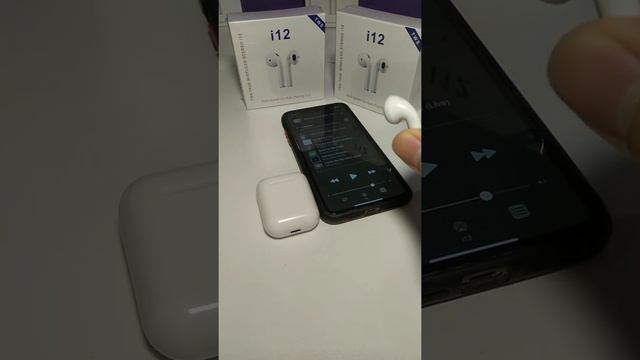 Наушники беспроводные TWS i12 / Анимация Вызов Сири / Сенсорное Управление жестами смотреть онлайн