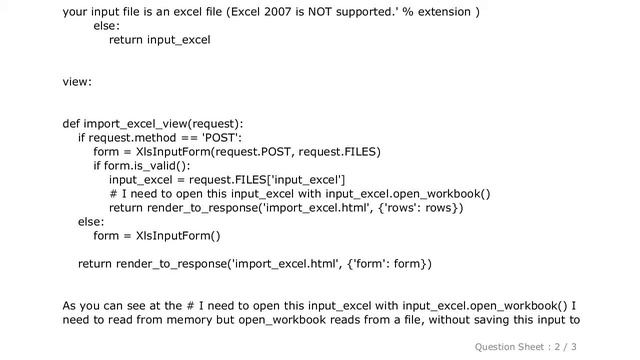 Django : Django and xlrd, reading from memory смотреть онлайн