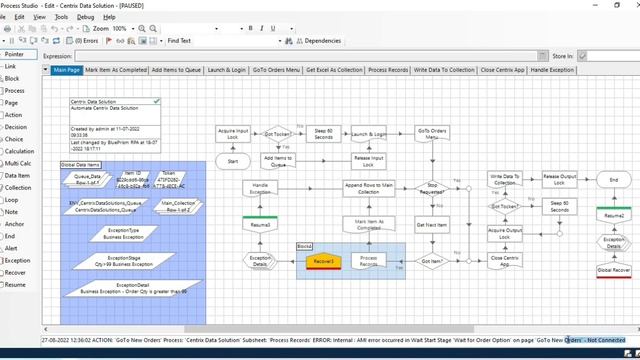 Blue Prism Advanced Debugging Steps with/out Exception Handling смотреть онлайн