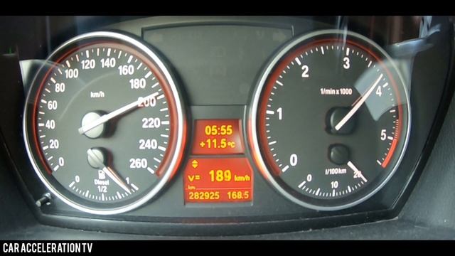 BMW 330d E90 Stage 1 Acceleration 0-280 Top Speed Test смотреть онлайн