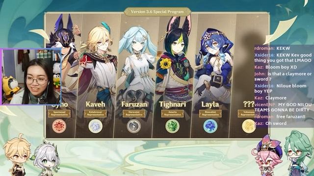 3.6 LIVESTREAM REACT | Baizhu, Kaveh, Akademiya event, new area, Nahida quest HYPE | Genshin Impact смотреть онлайн