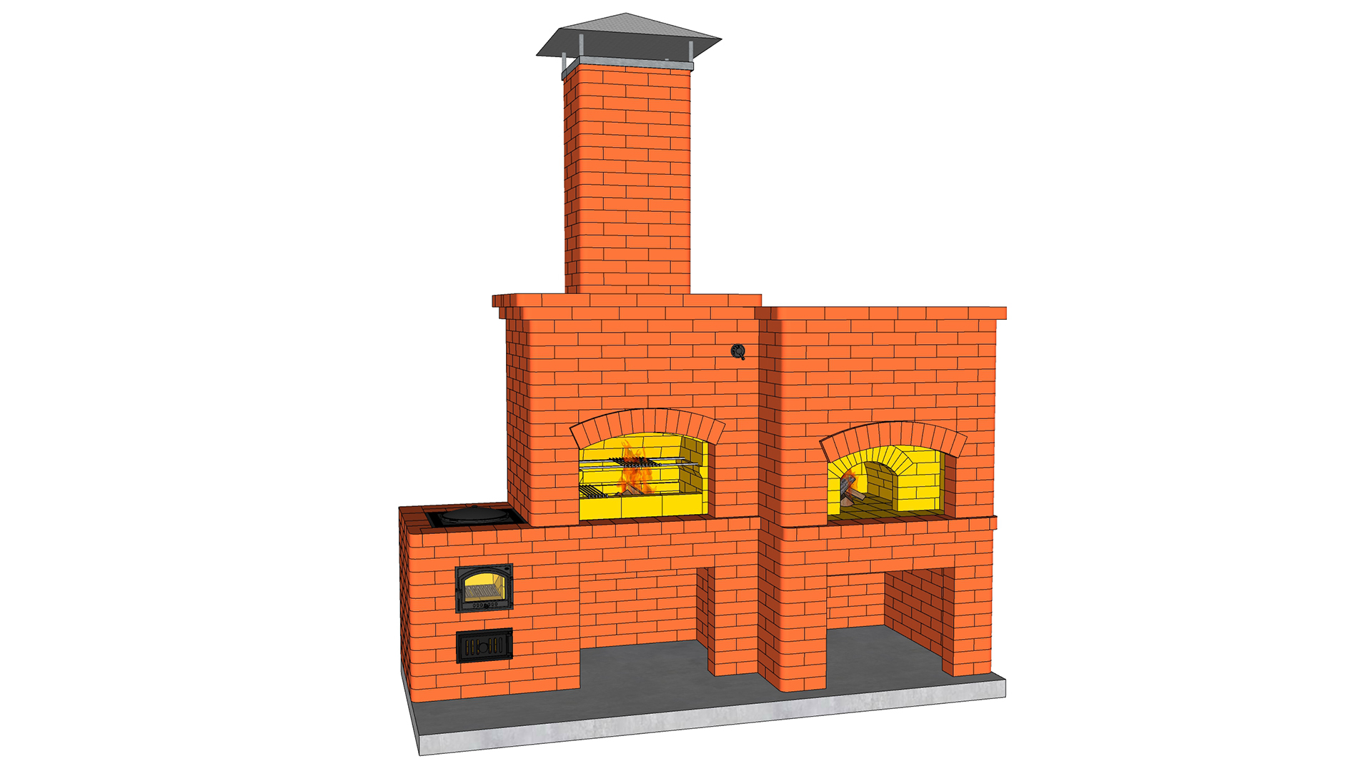 Мини-русская печь с мангалом и казаном своими руками смотреть онлайн