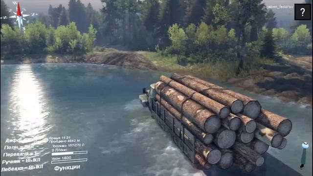 SpinTires доставка коротких бревен на Урале смотреть онлайн