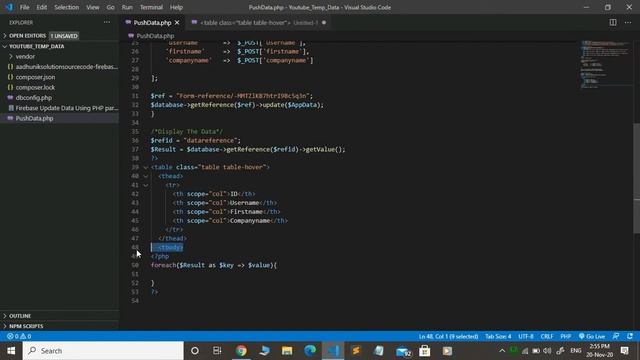 Firebase Retrieve Data in Table Using PHP | Sourcecode Available | Firebase with php all operations смотреть онлайн