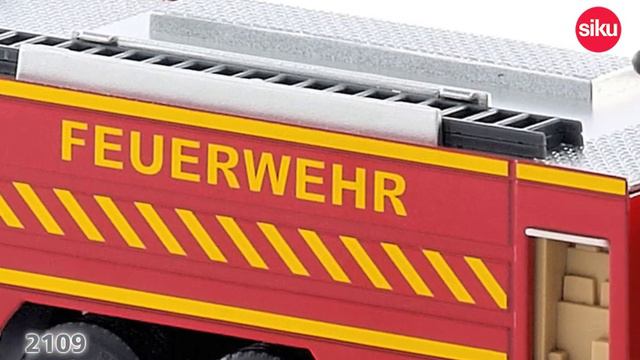 Siku 2109 Super Mercedes-Benz Zetros Fire Engine, Red смотреть онлайн