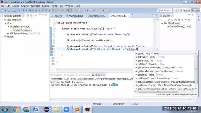 main thread and daemon threads in java смотреть онлайн