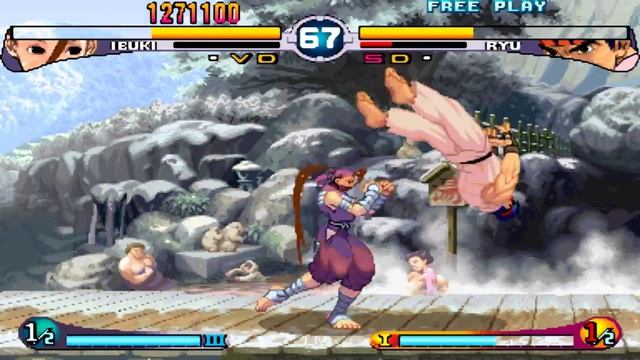 Street Fighter III Second Impact: Ibuki playthrough [Arcade, 1997] смотреть онлайн