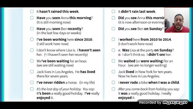 English Grammar in Use شرح- unit 14 - The present perfect & The past simple (I have done & I did) смотреть онлайн